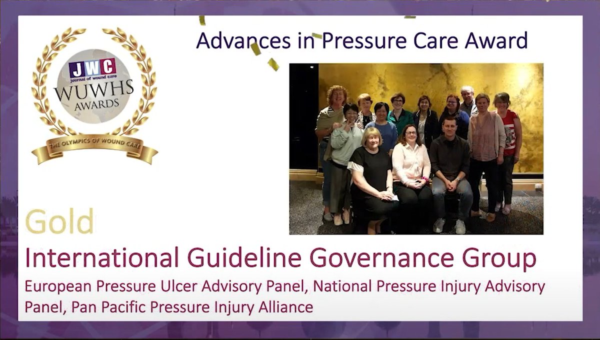 EPUAP1's tweet photo. Congratulations to the International Guideline Governance Group for the #JWC #WUWHS award in Advances in Pressure care – A well deserved recognition for an excellent work on #pressureulcer❕
Gold award communication here => https://t.co/PMkgrgdGo9 
#EPUAP #NPIAP #PPPIA 🥇👏 https://t.co/Cr0cCPiK2y