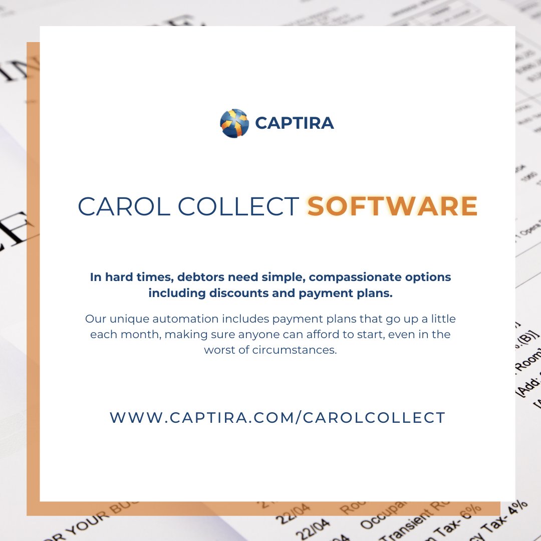 Captira's tweet image. Improve Cashflow, get receivables paid, reduce DSO. If you want to learn more about how Carol Collect can help your business, visit  captira.com/carolcollect

#Captira #accountautomation #automation #software