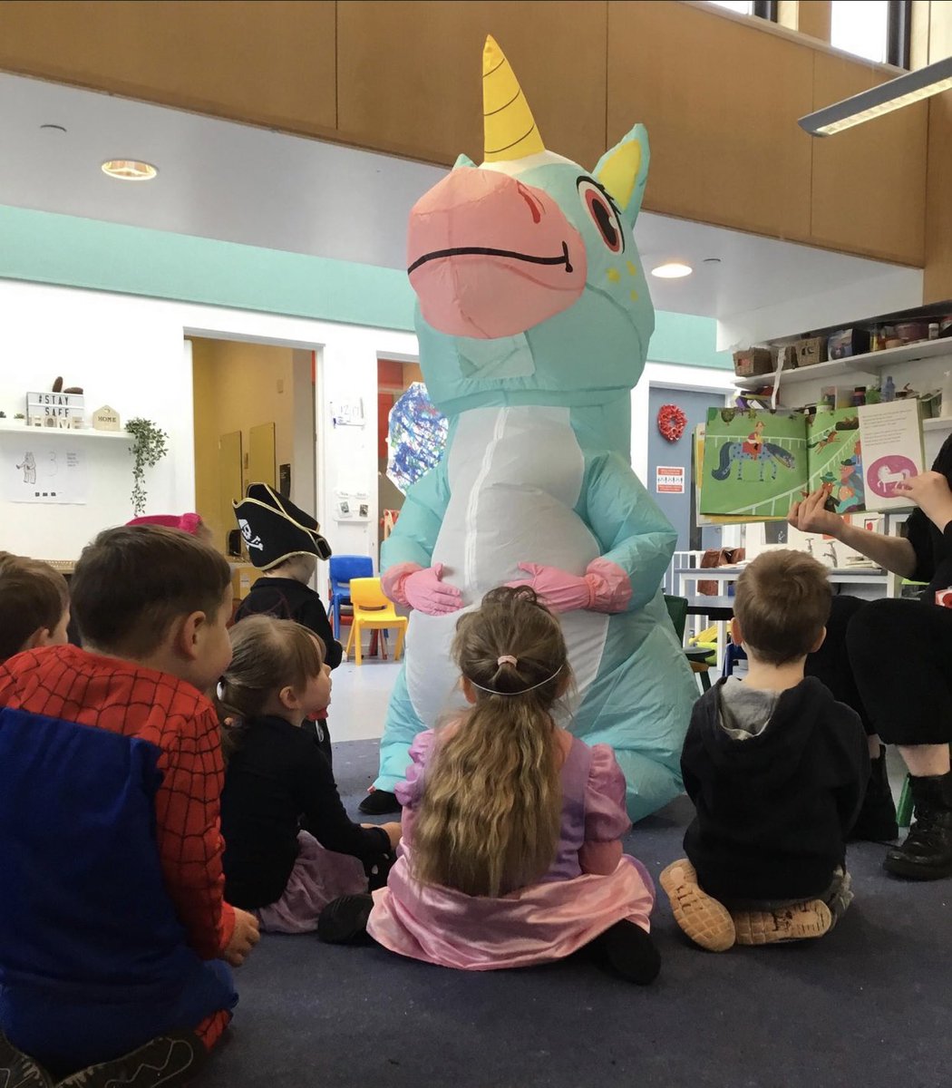 Why be anything else, when you can be a giant unicorn .. happy world book day 🤍