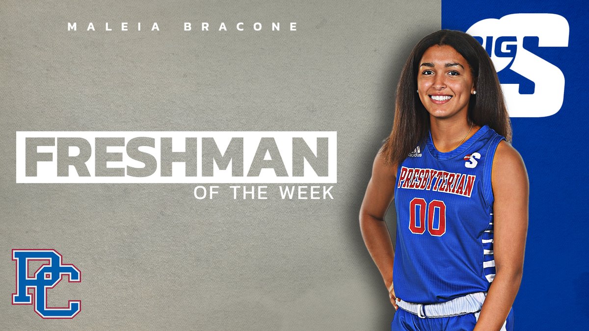 She averaged 11.5 points in ✌️ conference wins!

<a href="/bluehosewbb/">Presbyterian College Women’s Basketball</a>'s Maleia Bracone is the #BigSouthWBB🏀 Freshman of the Week!