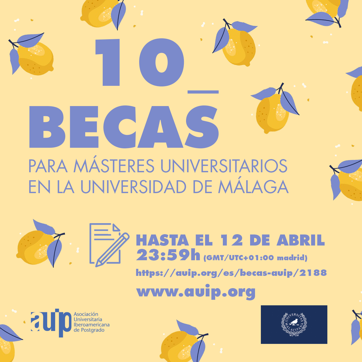 postgradoauip's tweet photo. Convocatoria de #becas para cursar #másteres en @ujaen @uhu_global @univcadiz @InfoUMA 

👉👉👉https://t.co/yJM12a6OaE https://t.co/d6T8CokWNQ