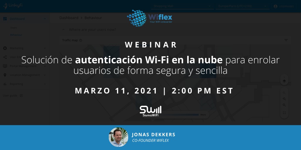 SAMAWIFI's tweet photo. ¡Queremos que seas parte de este webinar!
Conoce la solución de @WiFlex_eu  junto con Jonas Dekkers, Co-Founder de Wiflex.
Próximo jueves 11 de Marzo a las 2:00 PM EST
Regístrate: https://t.co/2dy4bDHVba https://t.co/t7DdK66G8a