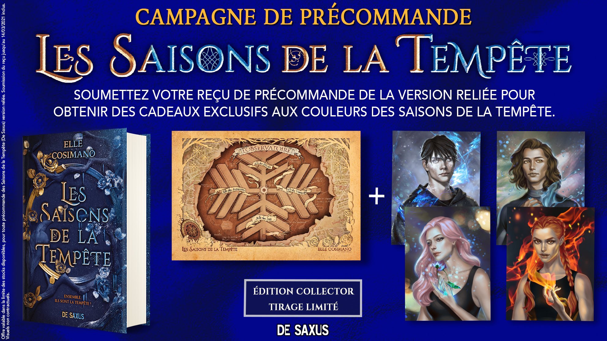 X 上的De Saxus (updates only).：「[CAMPAGNE DE PRÉCOMMANDE] Les Saisons de la  Tempête de Elle Cosimano. ❄️🌿☀️🍂 Plus d'infos 👇🏼    / X