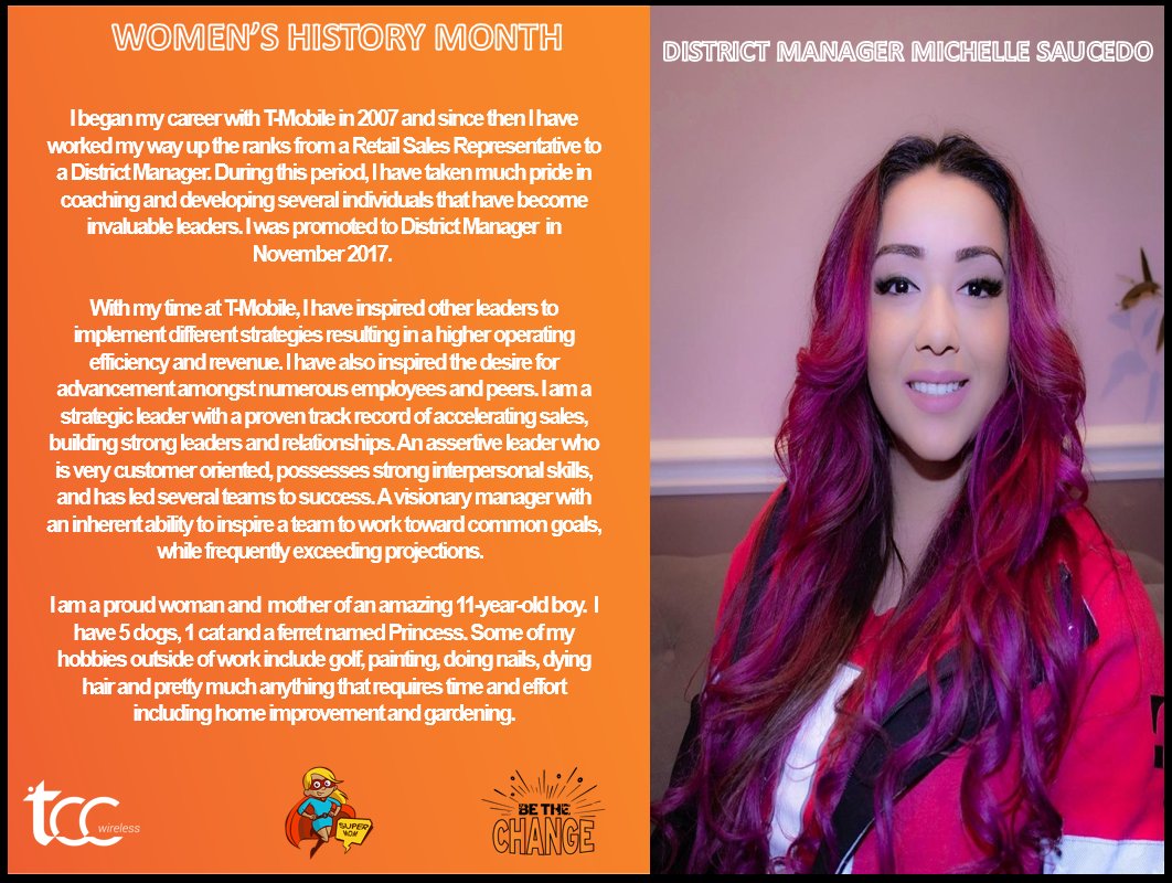 TCC Wireless (@tccmobile) on Twitter photo #WomensHistoryMonth #TCCFamily🧡🔦 <a href="/michelle122323/">Michelle</a> Thank you for all your do
“Know what sparks the light in you so that you, in your own way, can illuminate the world.”~Oprah Winfrey
<a href="/jaymaliktcc/">Jay Malik</a> <a href="/BrettKennedyTCC/">Brett Kennedy</a> <a href="/willingofficial/">Kristopher Willing</a> <a href="/ChartierDoug/">Doug Chartier</a> <a href="/codybwelker/">Cody Welker</a> <a href="/kkwestisbest/">kevin kunkel</a> <a href="/TMobile/">T-Mobile</a> #WomensHistoryMonth #TCCFamily🧡🔦 <a href="/michelle122323/">Michelle</a> Thank you for all your do
“Know what sparks the light in you so that you, in your own way, can illuminate the world.”~Oprah Winfrey
<a href="/jaymaliktcc/">Jay Malik</a> <a href="/BrettKennedyTCC/">Brett Kennedy</a> <a href="/willingofficial/">Kristopher Willing</a> <a href="/ChartierDoug/">Doug Chartier</a> <a href="/codybwelker/">Cody Welker</a> <a href="/kkwestisbest/">kevin kunkel</a> <a href="/TMobile/">T-Mobile</a>