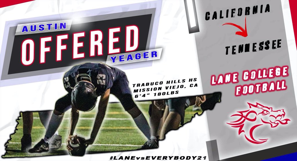 AustinYeager8's tweet photo. Blessed to have received an offer from Lane College. @CoachPickOC @lane_football @MattWigleyLS @Nolan_Football @TheChrisRubio https://t.co/B5BDXKAGqA