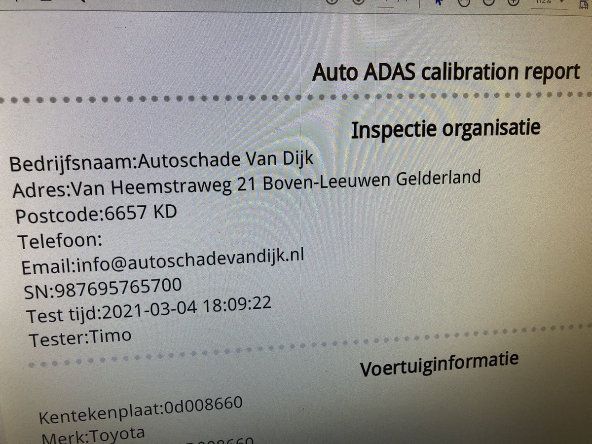 Controleren en kalibreren van Advanced Driver Assistance Systems @AutoschadevanDijk. #ADAS #veiliheid #kalibratie #ACC-AdaptiveCruiseControl #LDW-LaneDepartureWarning #FCW-ForwardCollisonWarning #AEB-AutonomousEmergencyBraking <a href="/aa_equipment_bv/">AA-Equipment Support</a> <a href="/SoleraNederland/">Solera NL</a>