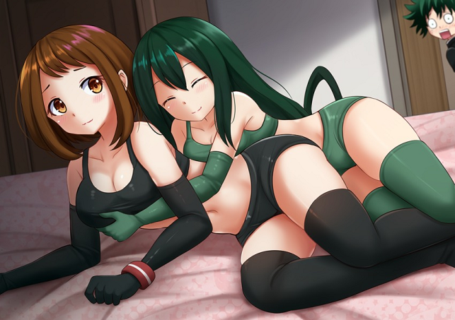 "Kero. I'm happy being with Uraraka in bed. Does anyone more want to join us?"

💚 [#LewdRP / #BNHARP / #MHARP] 💚