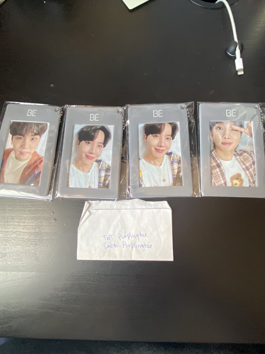 purplingtae's tweet photo. WTT!
Group : BTS 

Have : be essential preorder gift
      1 suga
      2 jhope
      1 rm  
 
Want: taehyung (v)  preorder gift! 

Loc: Philadelphia,pa
Us/Canada only!
@BTStradePC @pctradeusa @btstradebot @tradesinkpop @BTStrading_USA @nabongtrade @BTS__TRADING https://t.co/nU3NBAH3Ng