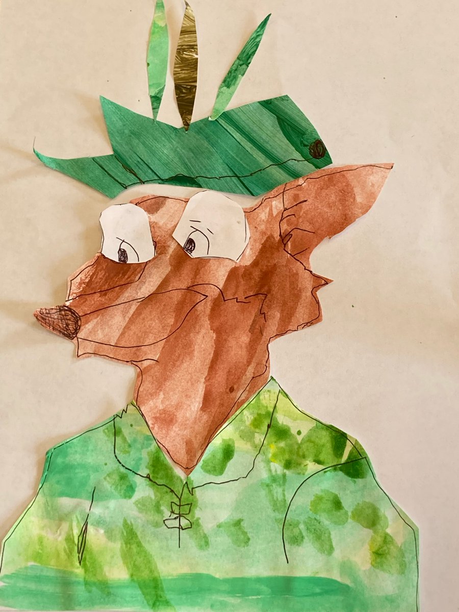 EdgarSewter's tweet photo. Noah watched how Eric Carle uses collage and recreated for a book cover! @ericcarle @ASSETEdu #WorldBookDay #educatingedgar https://t.co/bhCnP2nY9a