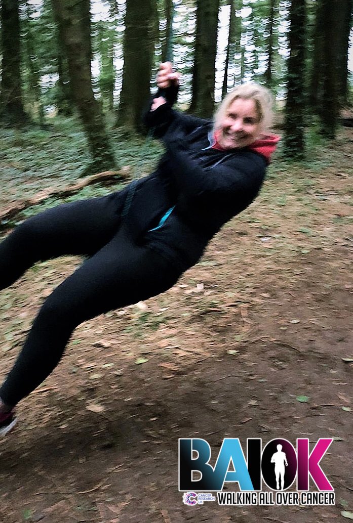 BanAcademyNews's tweet photo. Mrs D is enjoying her 10,000 step @CR_UK challenge far too much! She’s swinging into the first Friday like this challenge is a breeze! #BA10K #WalkingAllOverCancer https://t.co/C4RZxjblRI