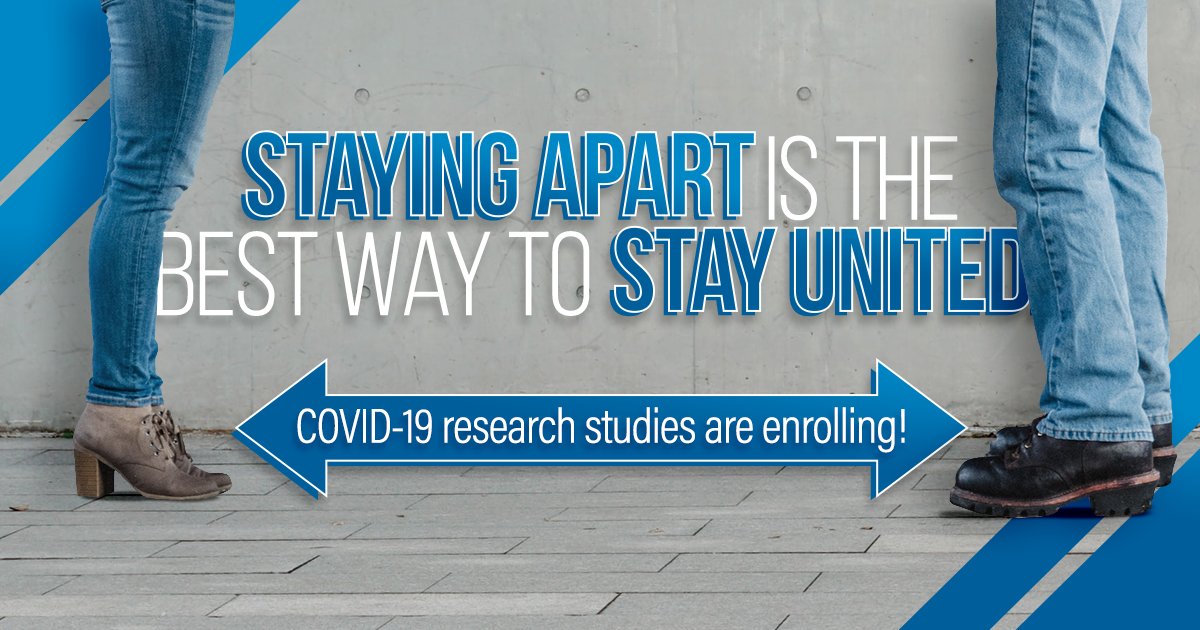 csp_miami's tweet photo. Staying apart is the best way to stay united. Learn more about our COVID-19 studies: https://t.co/vyvgrWKiAz  
#clinicalsitepartners #orlando #miami #volunteer #clinicaltrials #researchstudies #covid19 #research https://t.co/gfdd0ZR9eY