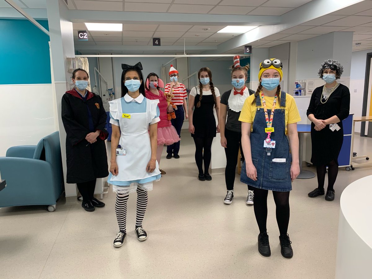 FrimleyHealth's tweet photo. The staff in F1 paediatric ward weren't going to let World Book Day pass them by! 

The question is - can you name all these characters? 🤔 #WorldBookDay https://t.co/sdEI35xn9y