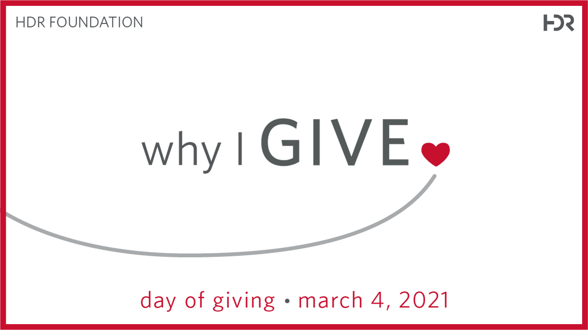 trmaher_1's tweet photo. Today, I give because the Foundation is standing by to help  our employees when disaster strikes and for our community every day. #lifeatHDR https://t.co/Mryxp7zxLv