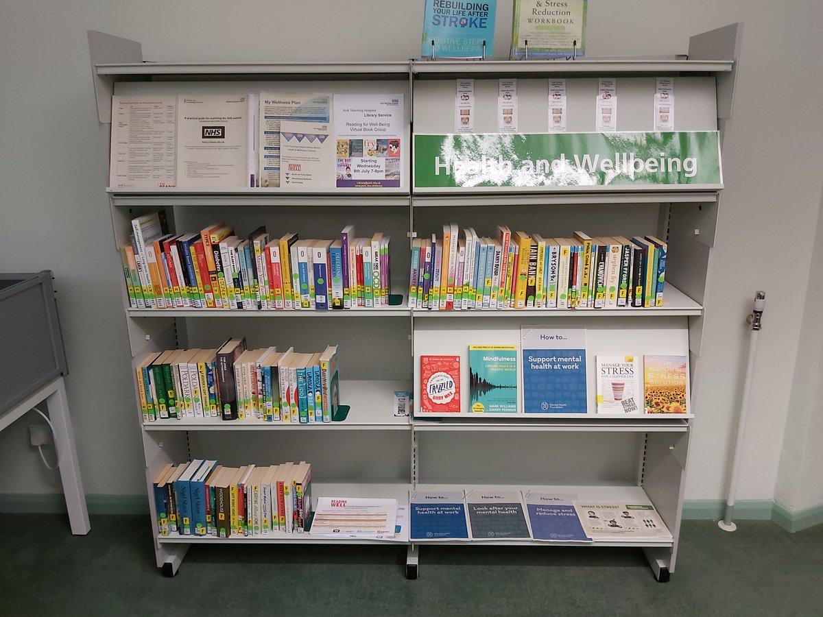 YSNHSLibrary's tweet photo. It’s #WorldBookDay2021 ! A book can be a very good friend: reading can help you to relax and improve your mood. Visit the Trust library today and find something new to read in our Health and Wellbeing collection
 #YorkNHSLibrary @YorkTeachingNHS
@WorldBookDayUK #wellbeing https://t.co/biUisPTyxn