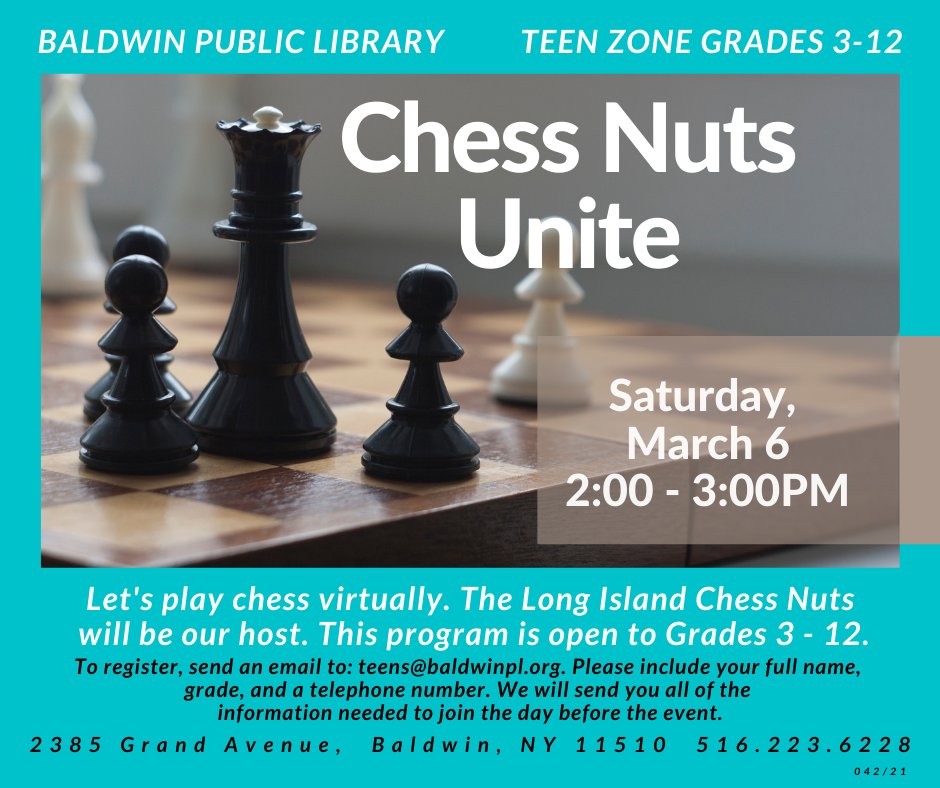 Chess Nuts Unite – Baldwin Public Library