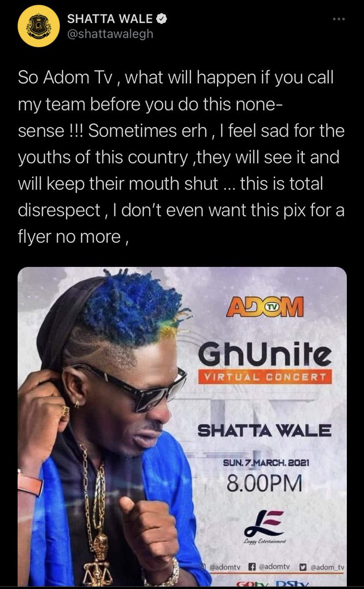 ADOM TV and Shatta Wale on it this time around

#ADOMTV #ShattaWale #GhUnite #GhanaCelebrities #GhanaMusicians