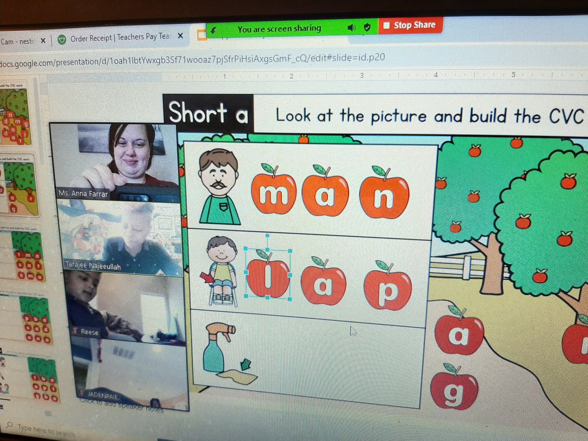 Getting these babies reading and writing with the Queen of CVC words <a href="/TNajeeullah/">Ms.T / Tarajee Najeeullah, Slater</a> <a href="/SlaterPBSA/">T.H. Slater Elementary School</a> Virtual learning doesn't stop this team!