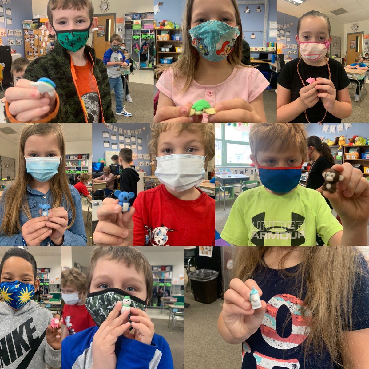 mrslockwitz's tweet photo. Loving our #deskpets. They keep us company and encourage us to do our best! Plus they are cute and fun! 🌟🐶🐹🐈🦁 https://t.co/BdFe4K0OFC