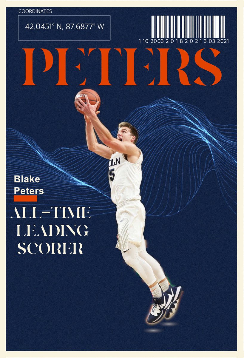 After last night’s triple-overtime win at Maine South, Blake Peters has climbed to the #1 spot as Evanston Twp. High School Men’s Basketball all-time leading scorer, passing HOF Juvon McGarry (89’) at 1,479 points with 1,490 points and counting. <a href="/ballerblake34/">Blake Peters</a> #Proud 🪣🪣🪣🪣