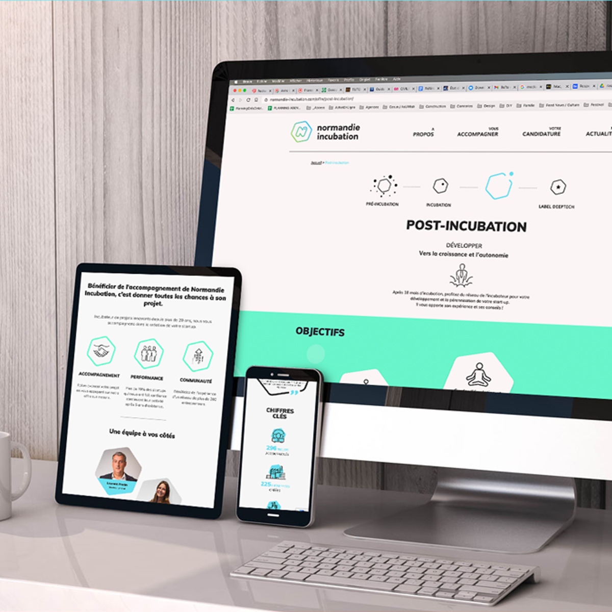 Accompagnement à la création de valeur et à la structuration de l’offre de Normandie Incubation  s’incarnant par une nouvelle identité, une offre structurée, un nouveau site pour l’incubateur Normand.