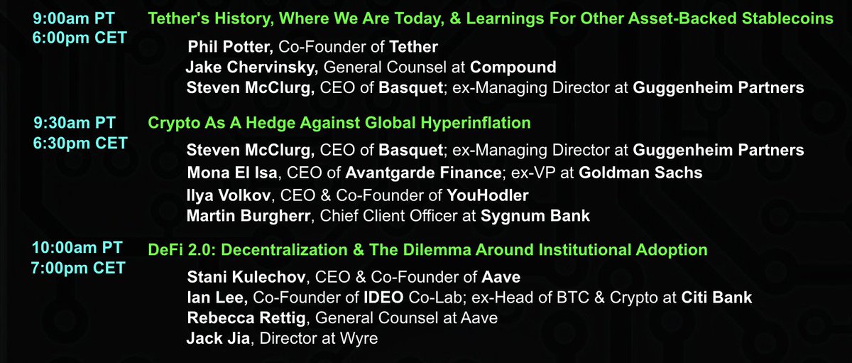 DystopiaLabs's tweet photo. TODAY is the big day! 🥳🙏Join us for our #Macros2021 summit (co-organized w/ our friends @Basquet_Inc) in ~1hr at 7:30am PT / 10:30am ET / 4:30pm CET sharp. 

TUNE IN LIVE HERE: 
https://t.co/1XoEb9SF2z https://t.co/ob3XXGMMhL