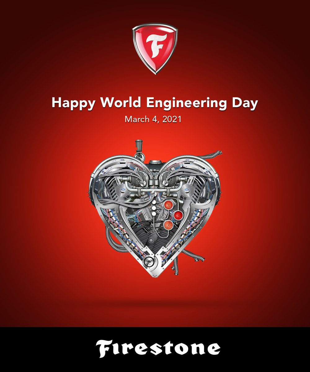 Celebrating #WorldEngineeringDay! We recognize the passion, commitment and expertise of engineers around the world, especially those working in the automotive industry, making our vehicles safer, smoother and smarter. We are proud of our Firestone Industrial Products’ engineers.