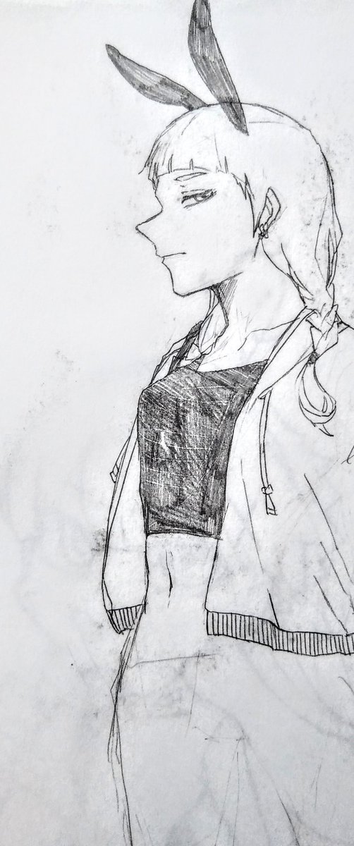 きっとこの時間帯皆おねんねだろうから絵をあげる。ラークガーキ
#落書き 
