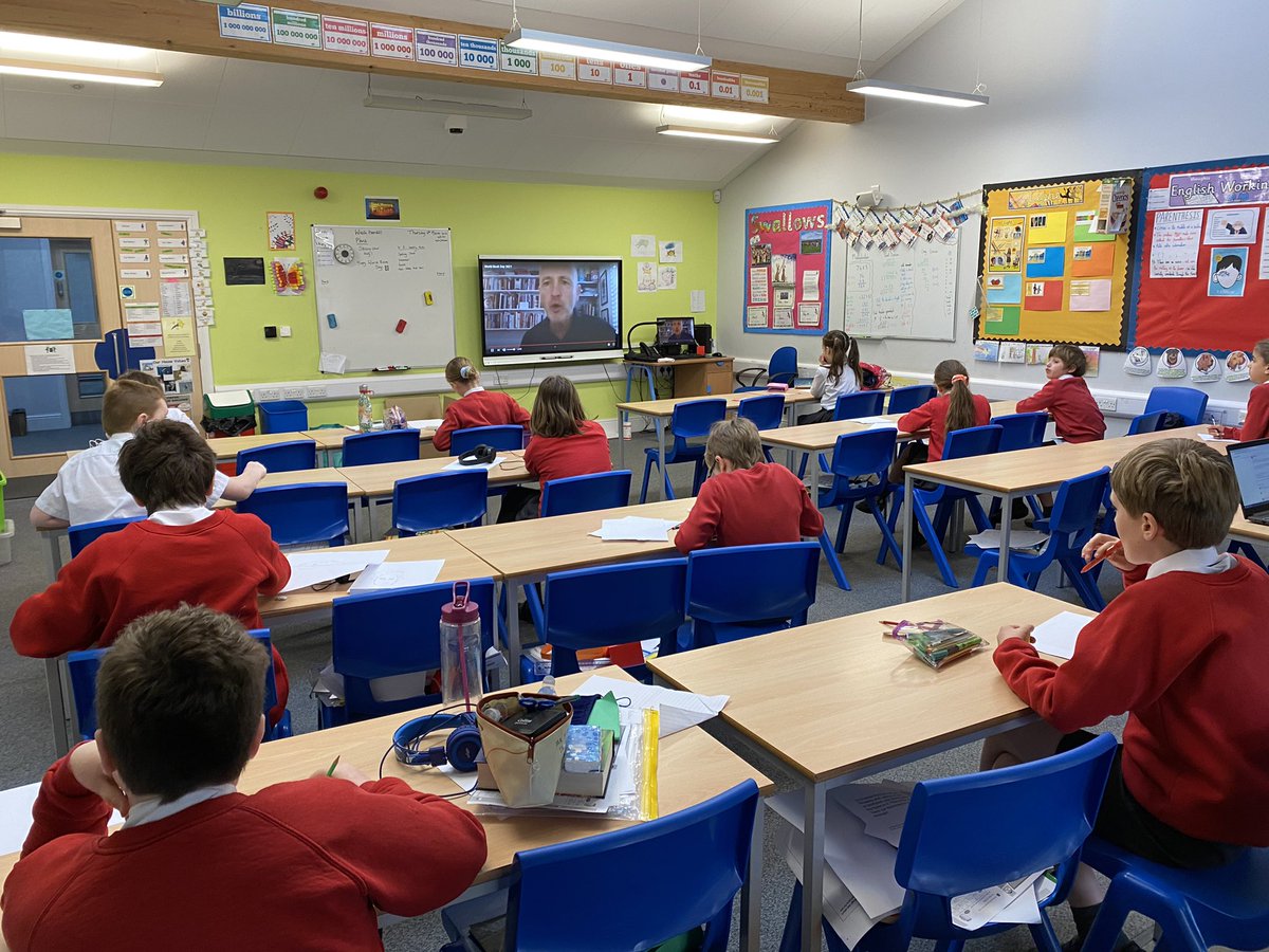 MediaWsg's tweet photo. Our Yr 5 and 6 children really enjoyed a live author session with @AdamBaron5. It was great to listen to his brilliant story and inspire the children with ideas for writing. Thanks Adam! https://t.co/HDkFqmwCLb