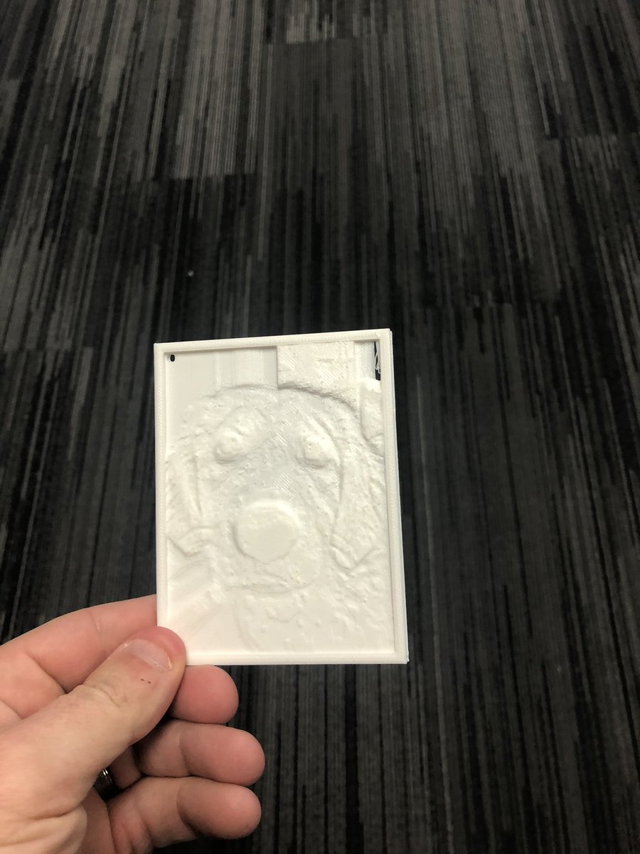 MrDsDreamTeam's tweet photo. Our 3D Lithophane projects are turning out AWESOME🔥🔥🔥🔥 #3Dprinting #ditchbook #xplap #tlap #MLmagical @jmattmiller @alicekeeler #AMSleads #amescsd https://t.co/XDFdOMpV0c