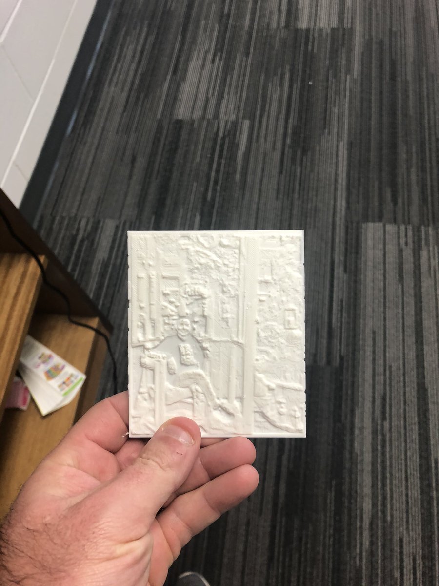 MrDsDreamTeam's tweet photo. Our 3D Lithophane projects are turning out AWESOME🔥🔥🔥🔥 #3Dprinting #ditchbook #xplap #tlap #MLmagical @jmattmiller @alicekeeler #AMSleads #amescsd https://t.co/XDFdOMpV0c