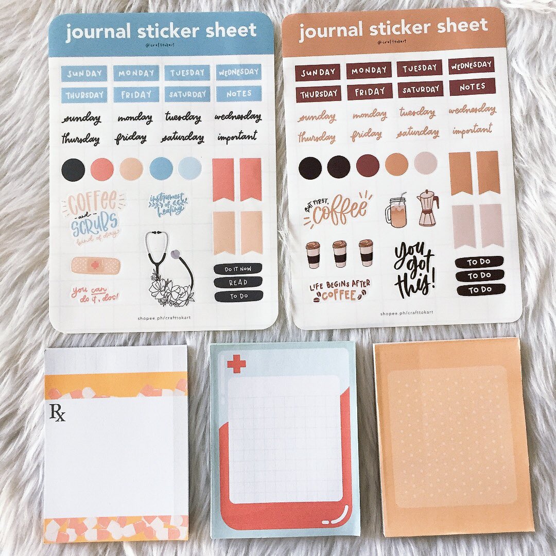 _sugabee's tweet photo. aaaaaaaaa prettyyyyyy notepads &amp; stickers from @crafttokart are finallyy here 😍😍😍✨✨✨ super thank u ate for these, looking forward to more releases from u 💕 https://t.co/fqjihCJ3Bw