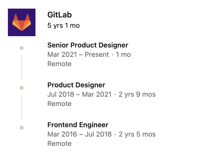 Starting an amazing job 👩‍💻, getting married 👰, having a baby 🤱, switching careers at the same company 🎨, having another baby 👨‍👩‍👧‍👦, and then getting promoted 📈. Cheers to the best 5 years at <a href="/gitlab/">🦊 GitLab</a>! 🍻