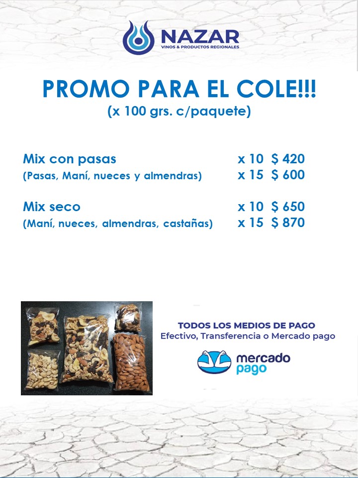 Volvió el COLE!!!
Armamos estos mix individuales (100 grs cada paquete) para poder llevar al colegio, al club o donde quieras.
Alimentarse bien y saludable ya no es una utopía.
#comerrico #comersano #VidaSana #vidasaludable