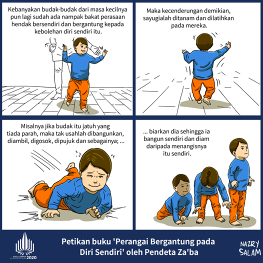 KualaLumpurWBC's tweet photo. Berdikari = Berdiri di atas kaki sendiri
Komik dilukis oleh Nazry Salam untuk KLWBC.
#KLWBC #KLWBC2020 #WBC2020 #caringthroughreading #KLBaca #MalaysiaMembaca https://t.co/bakUTSvuoc