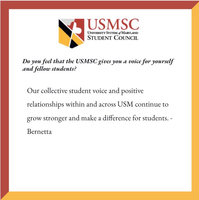 USM_SC's tweet photo. Our second Student Success of the week, featuring our fantastic VP of Undergraduate Affairs, Bernetta!😍 Swipe through the posts you learn about her journey through USMSC and her thoughts on the role USMSC has been playing in representing students across the system! #USMSC https://t.co/rMWI1x6h3B