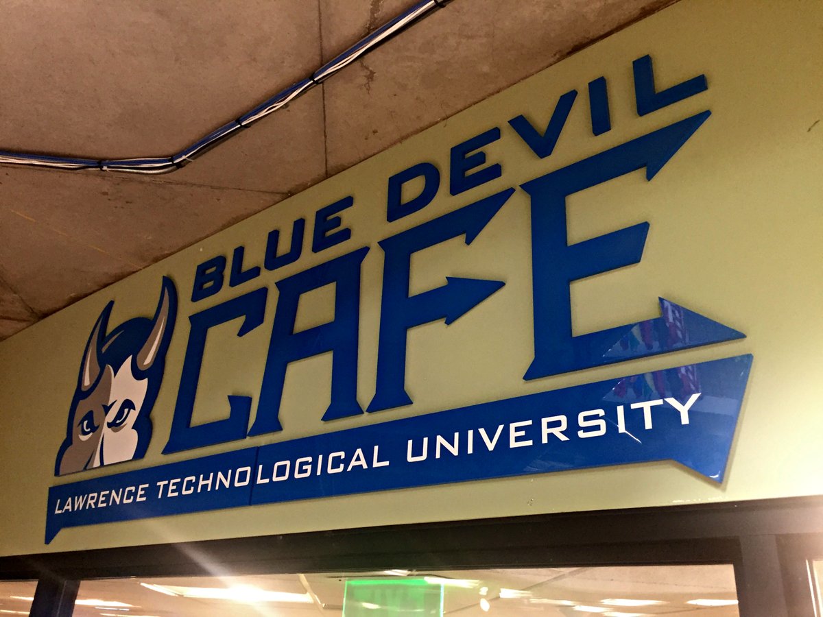 LawrenceTechU's tweet photo. Your voice counts! @Aramark (Blue Devil Café, @EinsteinBros Bagels and P.O.D Express) has a new student survey. Current students can share opinions at: https://t.co/mzLxVYttc0 #WeAreLTU https://t.co/qnZ7eVLUDw