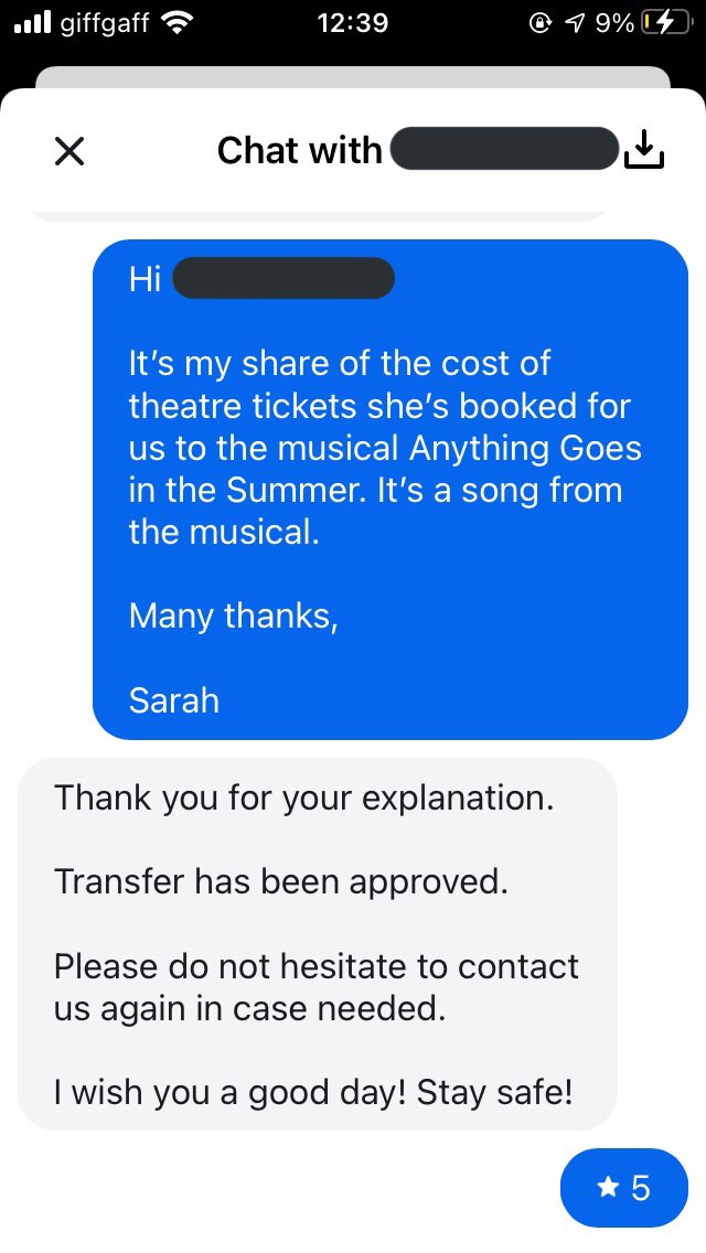 SarahCahill123's tweet photo. Sending @Aoife_Kilbane my share for our tickets to see @MeganMullally later this year in @AnythingGUK was interesting.......
#ItsNotSex
#ItsNotDrugs
#ItsAMusical https://t.co/eoHelEIiVP