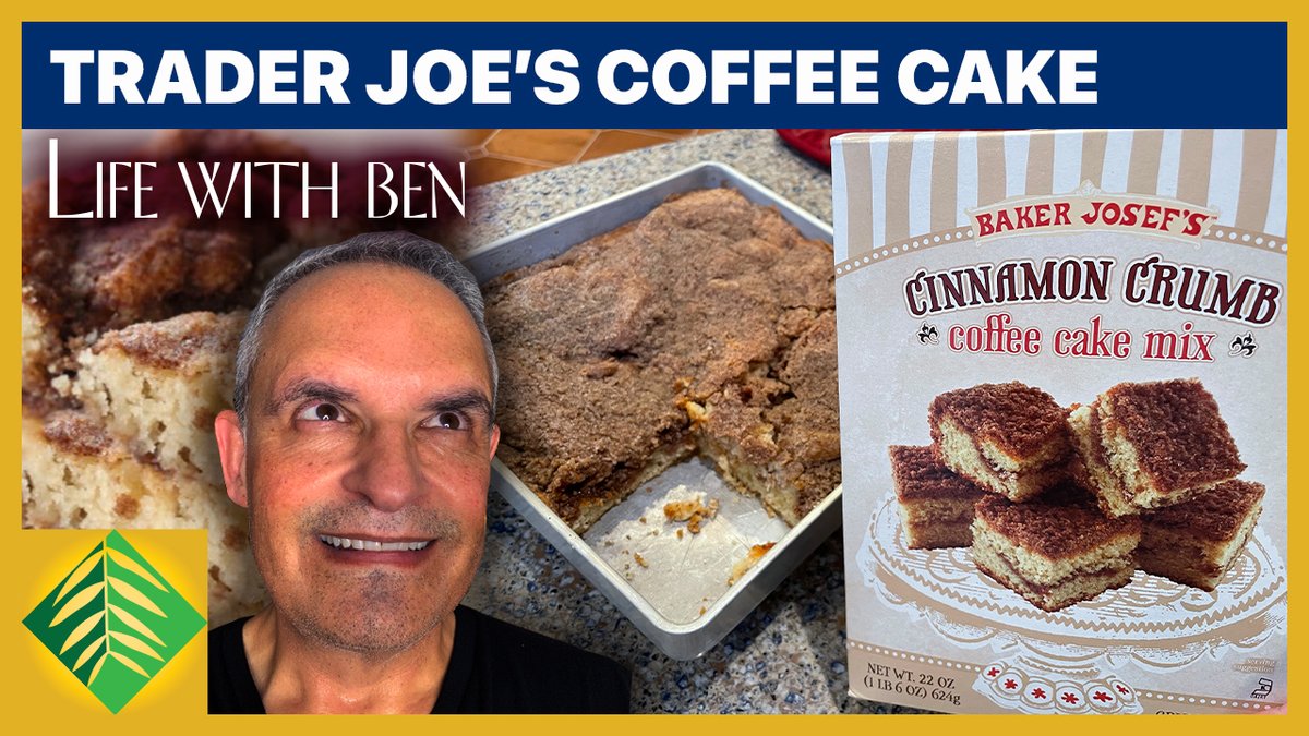 PepperTreeVilla's tweet photo. Ben found something new at Trader Joe’s — a crumb cake box mix, and he decided to bake it himself. Let’s see the end result. Do Doug, Sherry, and Arnie approve?
Life with Ben — only on PTV.
#traderjoes #coffeecake #PTV #lifewithben #boxmix #crumbcake https://t.co/hT3b7RuCm4