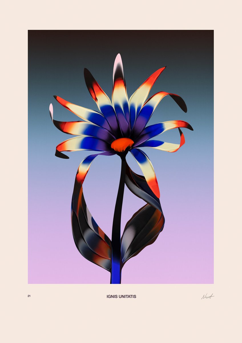 pawelnolbert's tweet image. Selected originals from the "Weird Flowers" collection will be consecutively released, starting tomorrow at noon GMT at @withFND. Secure yours!