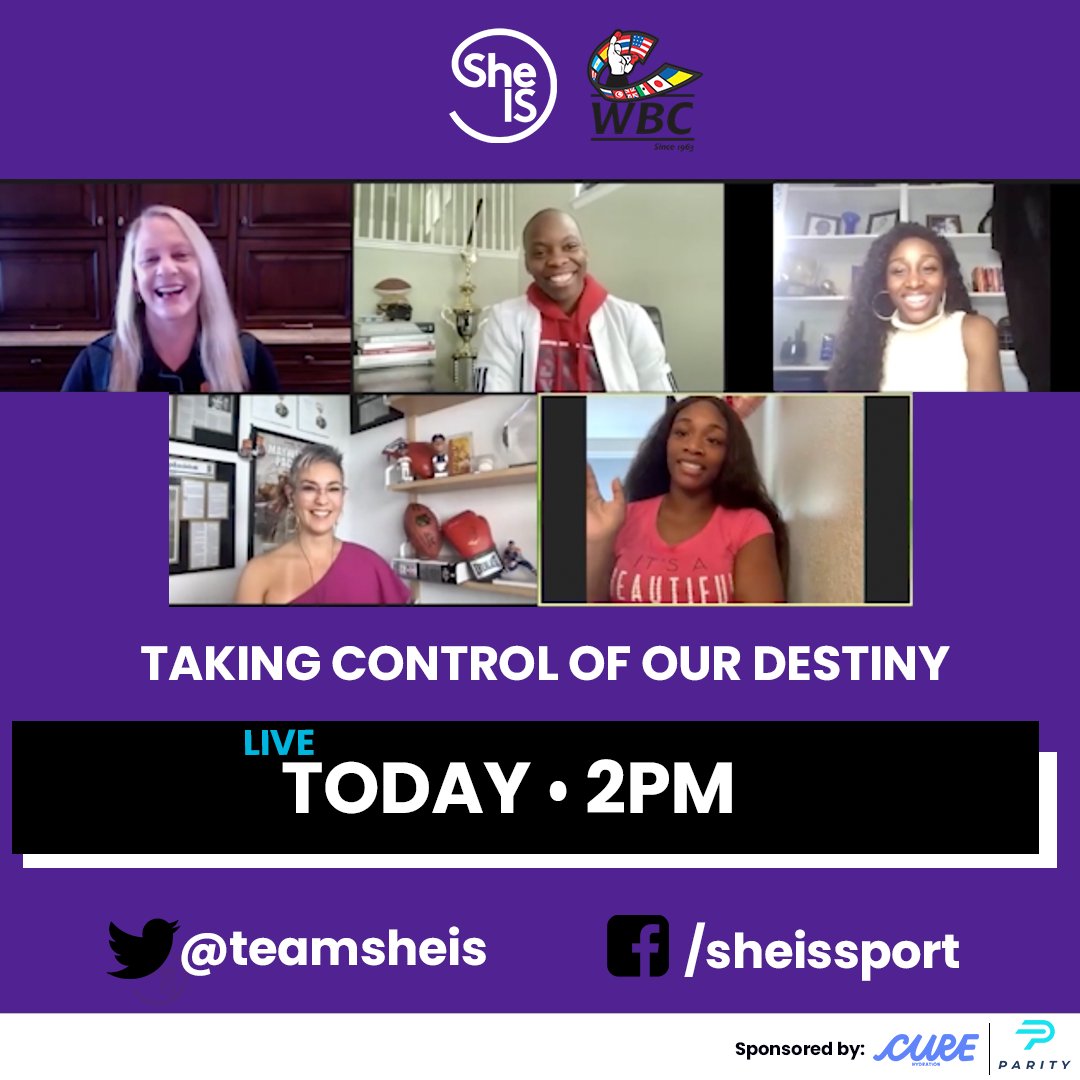 SheIS (@teamsheis) on Twitter photo Our #WomenWorthWatching campaign continues! 🤩
Tune in TODAY at 2pm ET to watch our panel series Taking Control of Our Destiny ft. <a href="/claudiatrejos/">Claudia Trejos</a>, <a href="/Claressashields/">Claressa Gwoat Shields</a>, <a href="/aj_andrews_/">A.J. Andrews</a>, <a href="/HeinricherRaces/">Heinricher Racing</a>, and <a href="/OJENKINS3/">OJ</a>. Don't miss this inspiring conversation! <a href="/WBCBoxing/">World Boxing Council</a> #SuperWomen Our #WomenWorthWatching campaign continues! 🤩
Tune in TODAY at 2pm ET to watch our panel series Taking Control of Our Destiny ft. <a href="/claudiatrejos/">Claudia Trejos</a>, <a href="/Claressashields/">Claressa Gwoat Shields</a>, <a href="/aj_andrews_/">A.J. Andrews</a>, <a href="/HeinricherRaces/">Heinricher Racing</a>, and <a href="/OJENKINS3/">OJ</a>. Don't miss this inspiring conversation! <a href="/WBCBoxing/">World Boxing Council</a> #SuperWomen