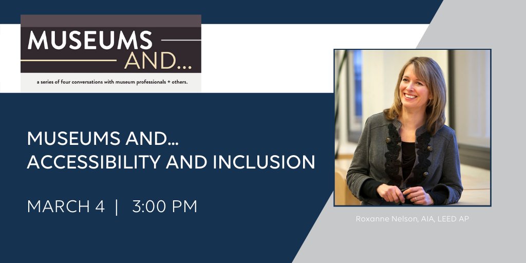 HGA's tweet photo. Emerging museum professionals face challenges to fulfill museums’ vital role in communities. @roxnelson_MN joins a panel to discuss the challenges museum professionals face with accessibility and inclusion at today's virtual event.
https://t.co/SVAZYHbmMF https://t.co/FrckHfXiEr