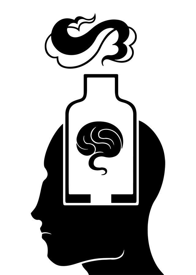 SCP Foundation Logo - White on Black Flask