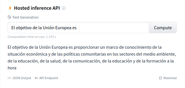 mrm8488's tweet photo. My tiny #Spanish #GPT-2 like model fine-tuned on EUBookShop dataset.
Check it out here: https://t.co/ZOOBw6U63G
cc: @huggingface
#NLP #textgen #EU https://t.co/04Jml9o0eW