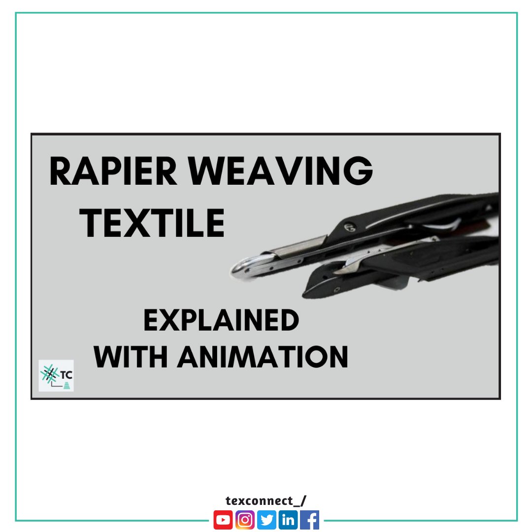 texconnect_'s tweet photo. Rapier Weaving is a shuttle-less fabric manufacturing system.

Click on the link below to know more-
https://t.co/FdwsdF6I48

#Textile #fabric #manufacturing #Production #onlinelearning #elearning https://t.co/G5byY6Yc9p