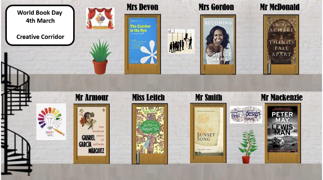 BearsdenAcademy's tweet photo. Next up #Creatives #CreativityIsEverywhere ;-) #WorldBookDay A few favourites here! Donβt forget to let us know about your favourite book! @paulinescott222 @YasminAshby1 @Aileen_SCQF https://t.co/JMbxWpFVwu