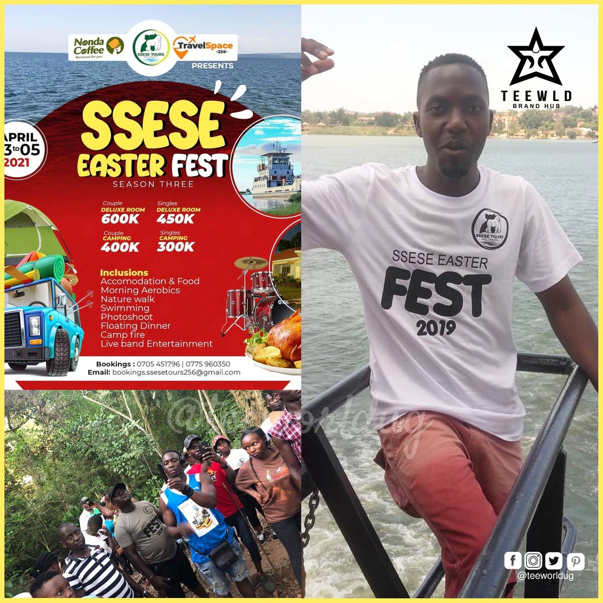 Teeworldug's tweet photo. Its Back Bigger, Better & Fun,
The Ssese Easter Fest Season 3 Is Here. On 03rd-05th April 2021 At Ssese Islands-Kalangala. Bookings @djnicejose1 (+256)775 960350/ 705 451796
Tshirts are soon out.
#SseseEasterFest3
#ForTheBestExperience
#VisitUganda
#teeworldug #tbt https://t.co/EDV5KDqPef