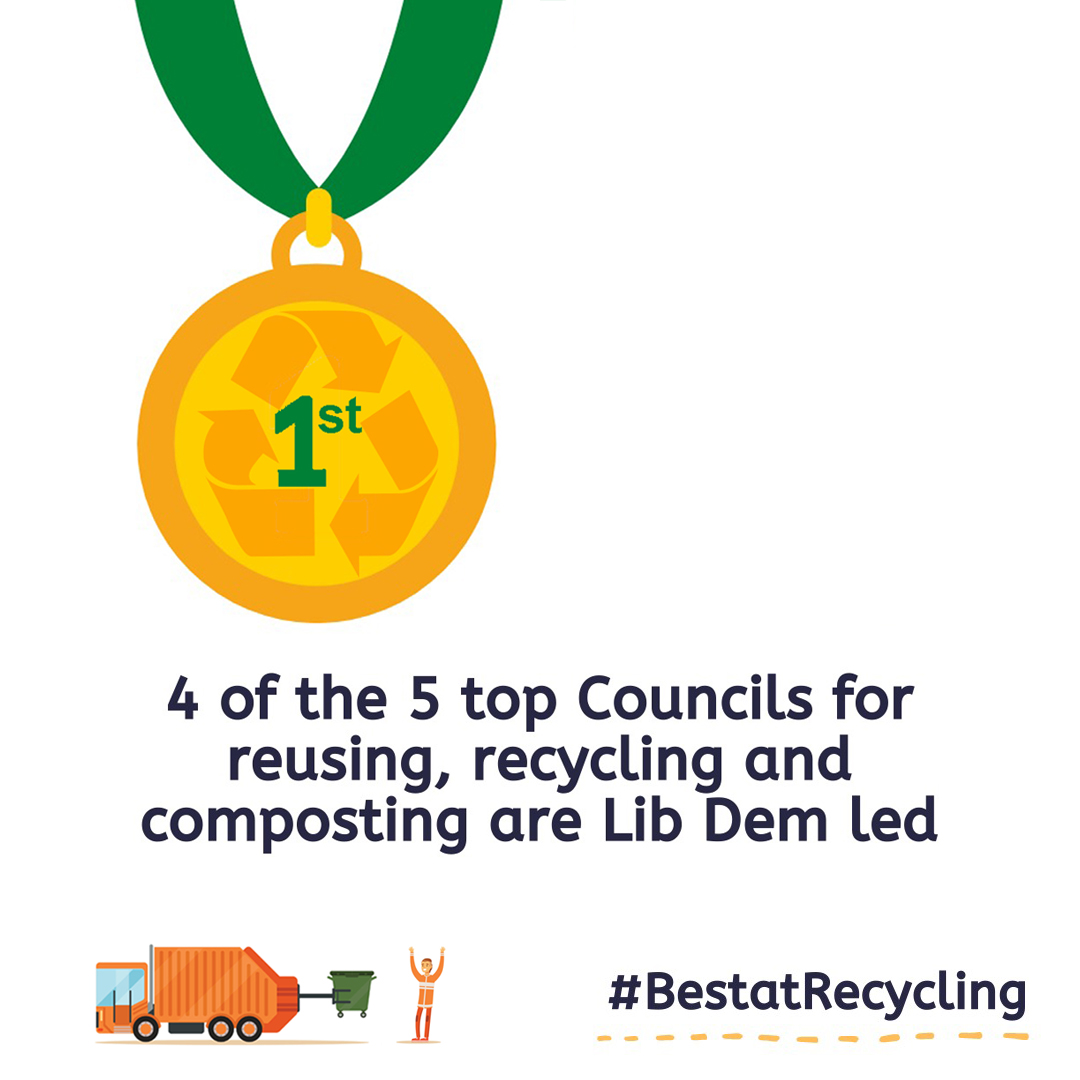 stevemason2111's tweet image. The @LibDems are showing themselves to be the best at tackling the climate and ecological emergencies while the @Conservatives have once again decided not to invest in increasing recycling rates

Vote Lib Dem in the local elections if you want your area to be the #BestatRecycling