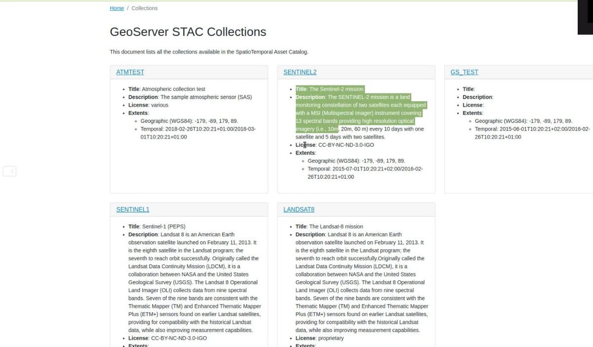 geosolutions_it's tweet image. We are  implementing #STAC for #GeoServer to turn time series into #STAC catalogues as well as #OpenSearch catalogues and do the usual #OGC magic, #WMS, #WFS, #WSC and #WMTS.

Put also #COG in the mix and you can have some fun...
@GeoserverO @opengeospatial #OSGEO #FOSS4G #EO