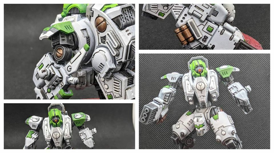 lividfish's tweet photo. Happy with where this one is going. Need to crack on and get the rest to this stage do I can focus on the details :)
#lividfishpaints #wip #tauempire40k #tau #forthegreatergood #ghostkeel #ghostkeelbattlesuit #notsogrimdark #mechastyle https://t.co/cyKGfhi9tM