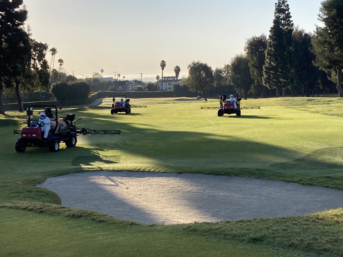Spraying fairways Brentwood CC style.